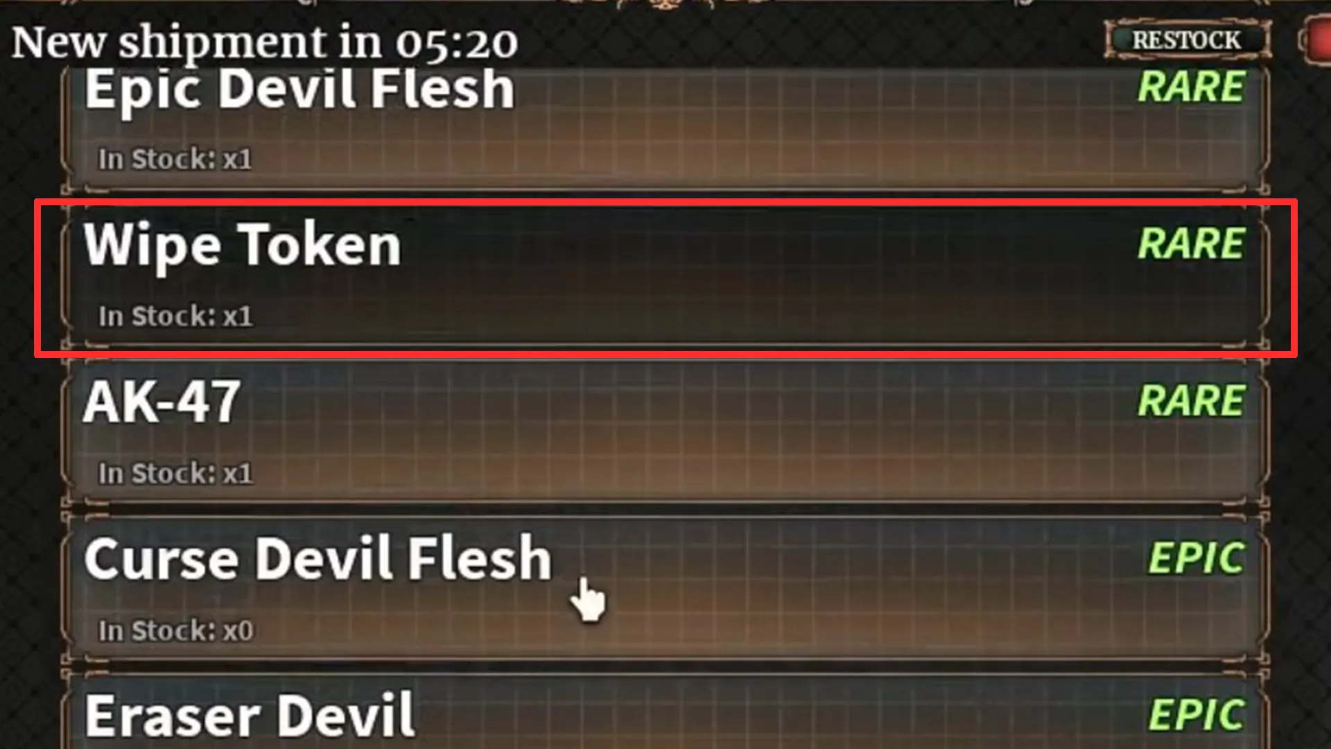 how to wipe stats devil hunter