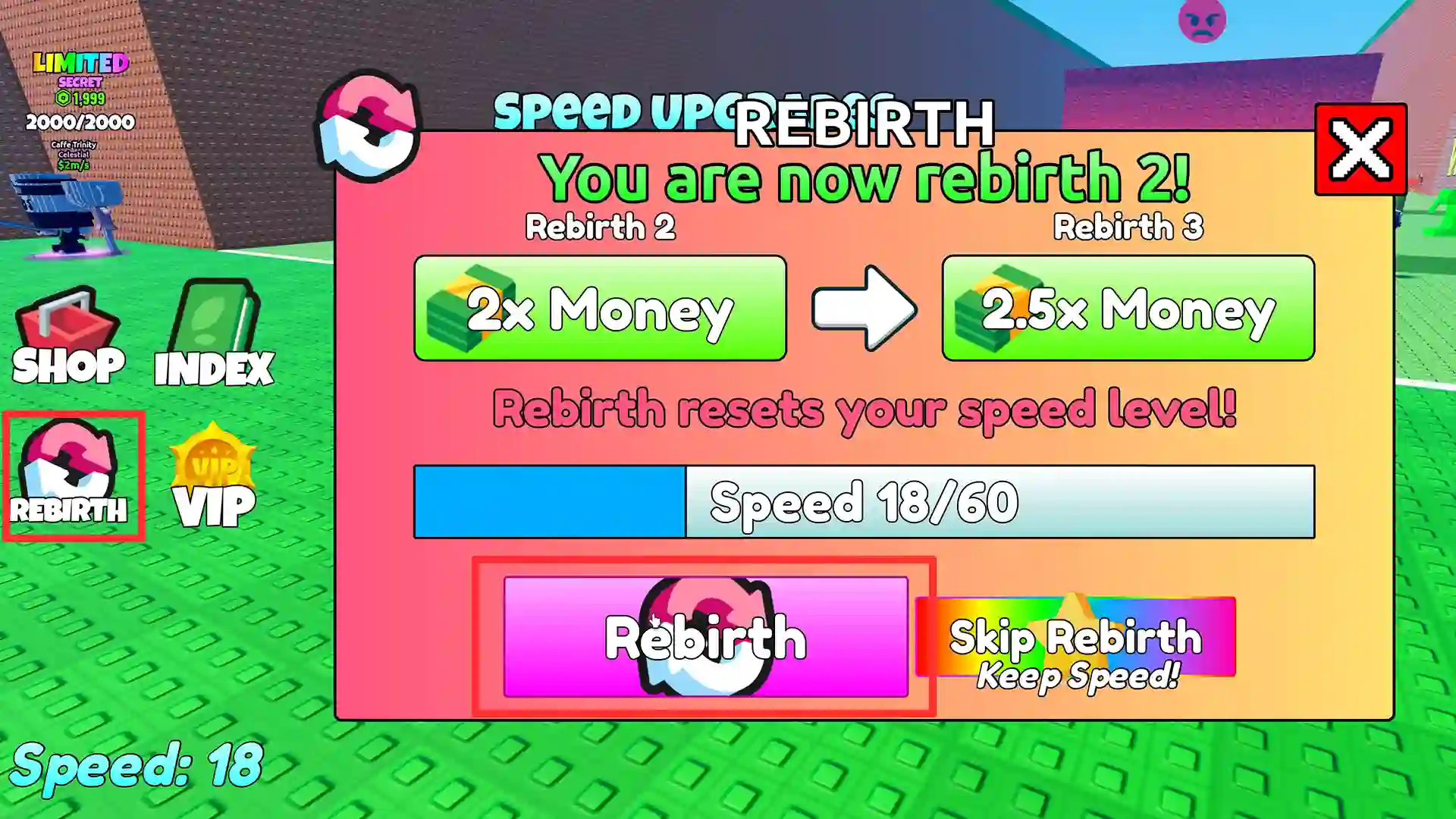 rebirth money multiplier escape tsunami for brainrots
