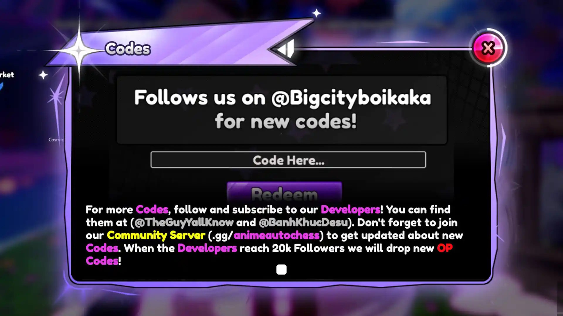 redeem Anime Auto Chess Codes