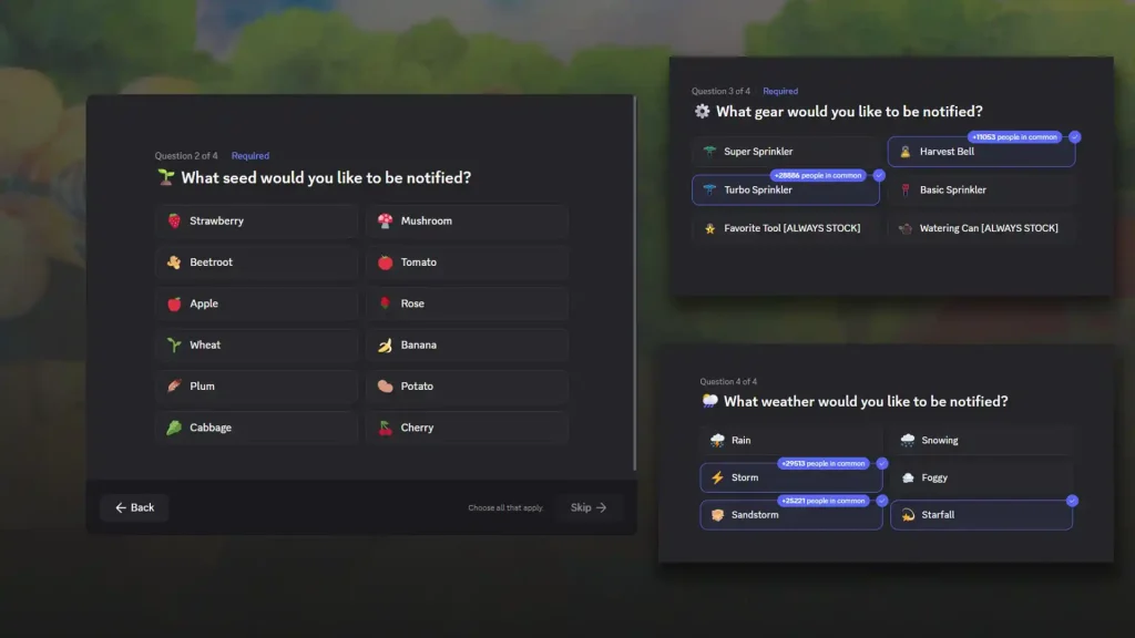 garden horizons discord stock notifier