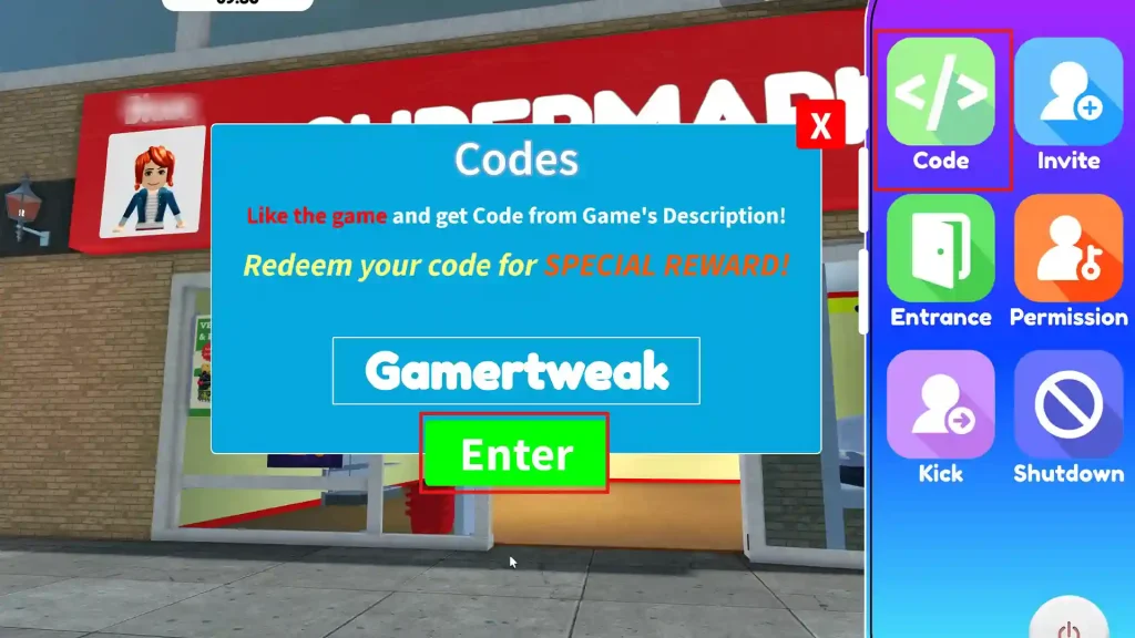 redeem supermarket together codes