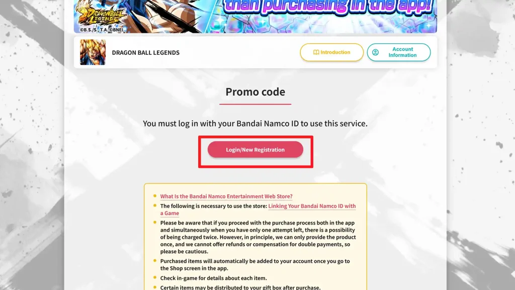 Dragon Ball Legends Promo Codes