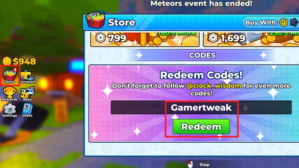 how to redeem bee garden codes