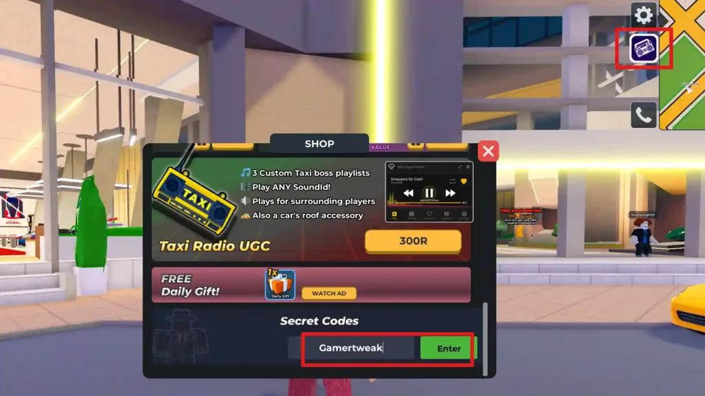 how to redeem taxi boss codes