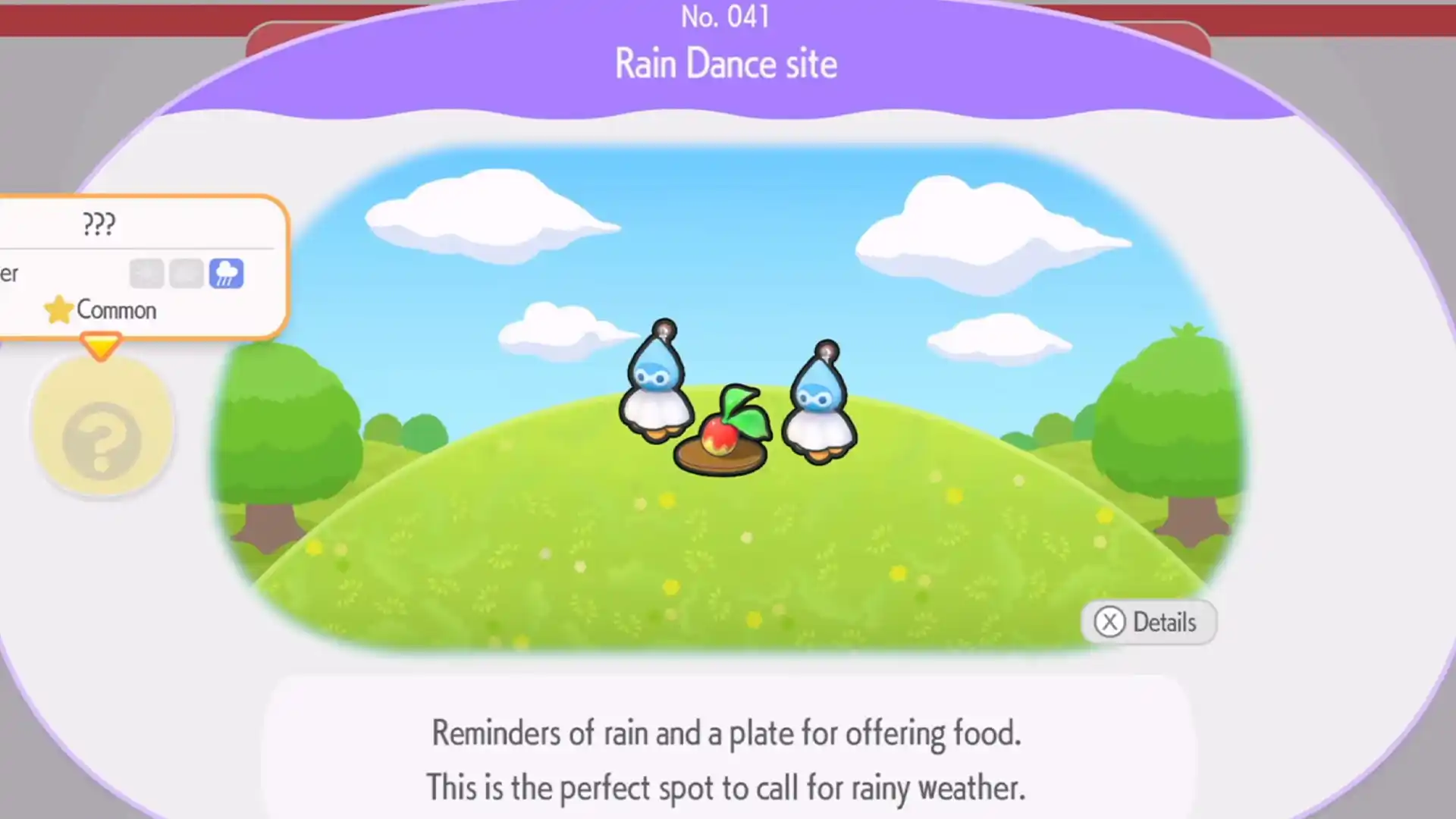 site de danse de la pluie pokopia