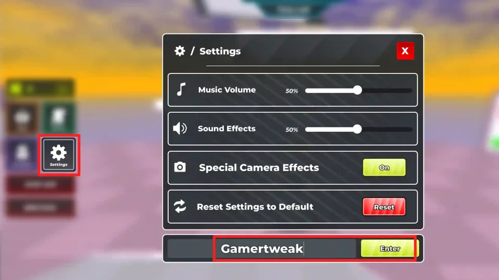Rocket Spleef Codes Redeem steps