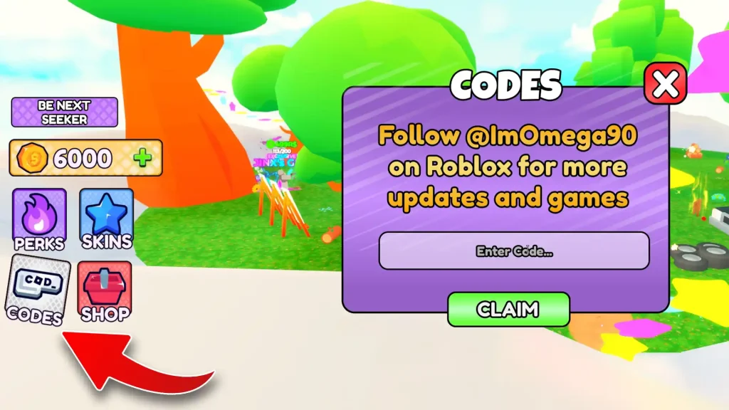 paint and seek codes redeem